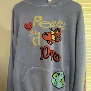 Peace and love hoodie